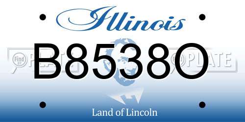 B8538O Illinois License Plate
