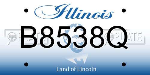 B8538Q Illinois License Plate