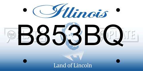 B853BQ Illinois License Plate