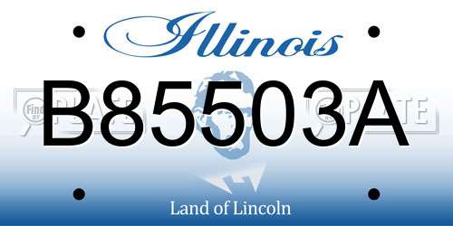 B85503A Illinois License Plate