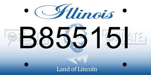 B85515I Illinois License Plate