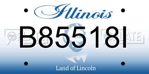 B85518I Illinois License Plate