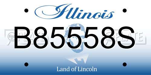 B85558S Illinois License Plate