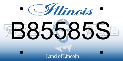 B85585S Illinois License Plate
