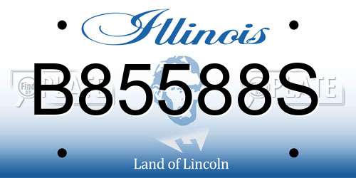 B85588S Illinois License Plate
