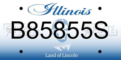 B85855S Illinois License Plate