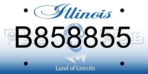 B858855 Illinois License Plate