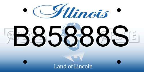 B85888S Illinois License Plate