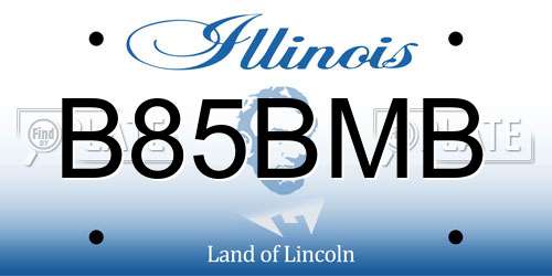 B85BMB Illinois License Plate