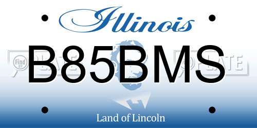 B85BMS Illinois License Plate