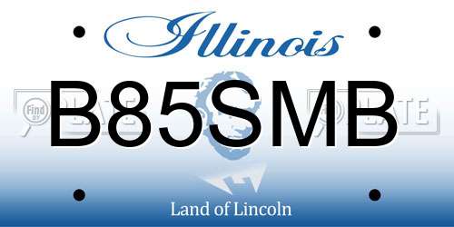 B85SMB Illinois License Plate