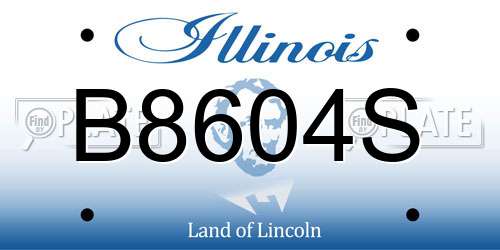 B8604S Illinois License Plate