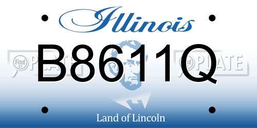 B8611Q Illinois License Plate