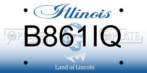 B861IQ Illinois License Plate