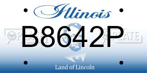 B8642P Illinois License Plate
