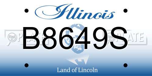 B8649S Illinois License Plate