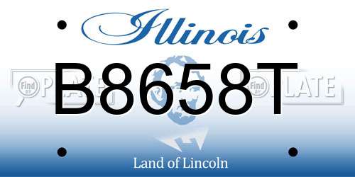 B8658T Illinois License Plate