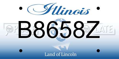 B8658Z Illinois License Plate