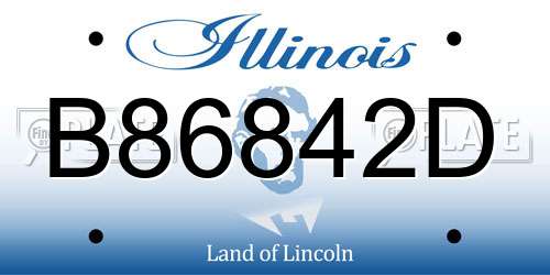 B86842D Illinois License Plate