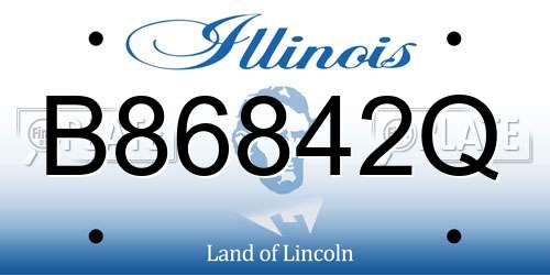 B86842Q Illinois License Plate