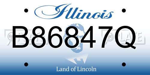 B86847Q Illinois License Plate