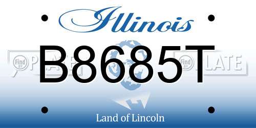 B8685T Illinois License Plate