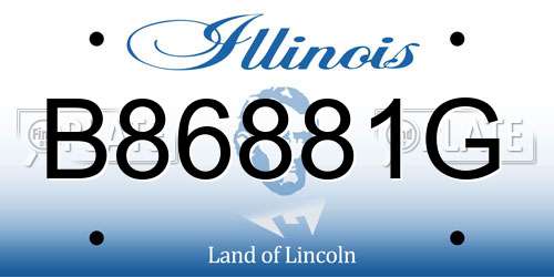 B86881G Illinois License Plate