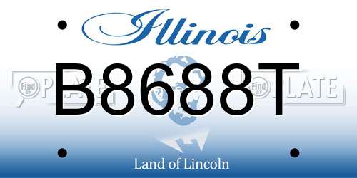B8688T Illinois License Plate