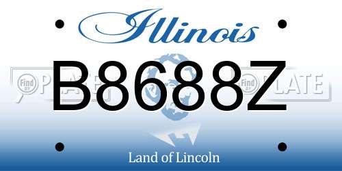 B8688Z Illinois License Plate