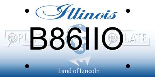 B86IIO Illinois License Plate