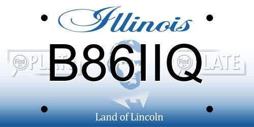 B86IIQ Illinois License Plate