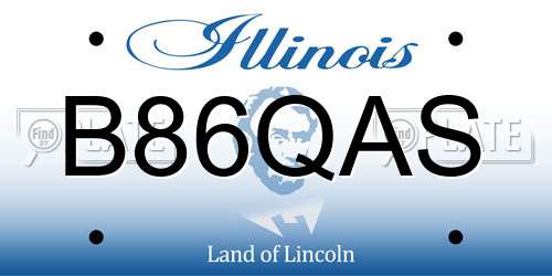 B86QAS Illinois License Plate