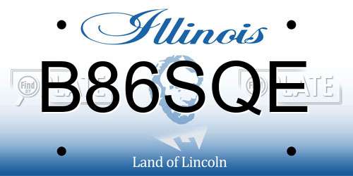 B86SQE Illinois License Plate