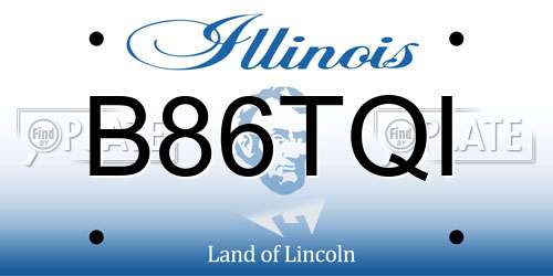 B86TQI Illinois License Plate