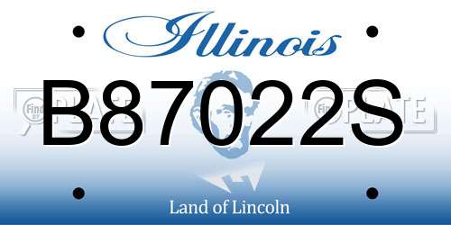 B87022S Illinois License Plate