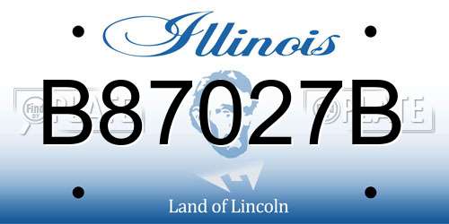 B87027B Illinois License Plate
