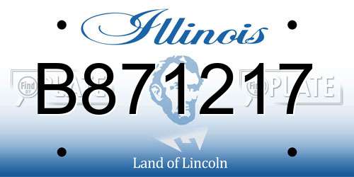 B871217 Illinois License Plate