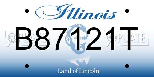B87121T Illinois License Plate