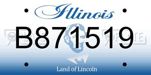B871519 Illinois License Plate