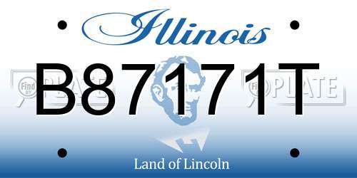 B87171T Illinois License Plate