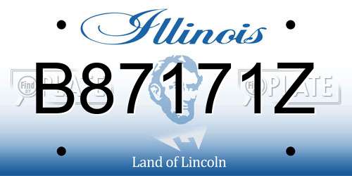 B87171Z Illinois License Plate