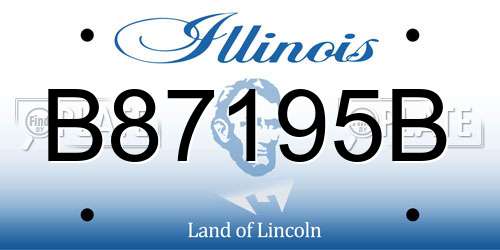 B87195B Illinois License Plate