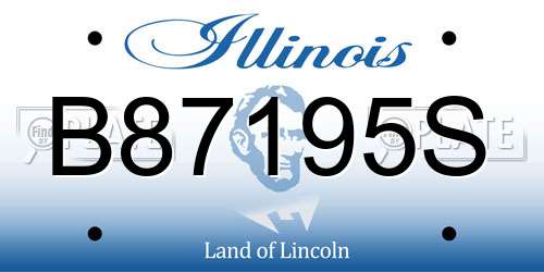 B87195S Illinois License Plate