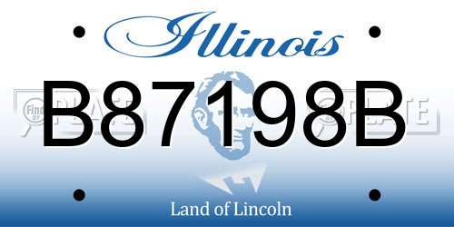 B87198B Illinois License Plate
