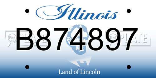 B874897 Illinois License Plate