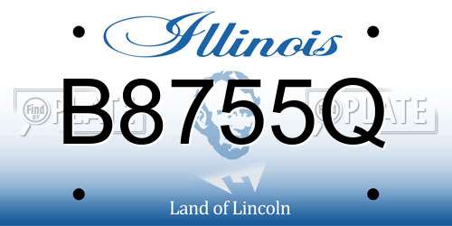 B8755Q Illinois License Plate