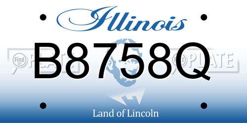 B8758Q Illinois License Plate