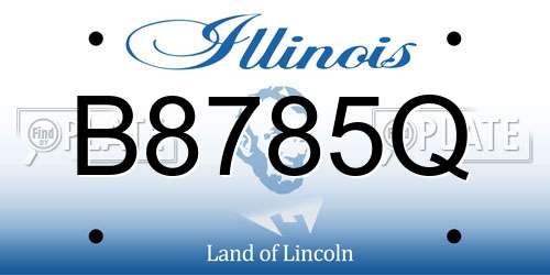 B8785Q Illinois License Plate