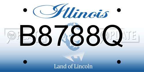 B8788Q Illinois License Plate