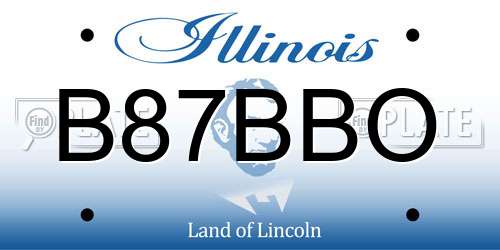 B87BBO Illinois License Plate
